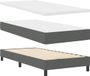 vidaXL Boxspring bed met hoofdeinde Donkergrijs Stof 200 x 100 cm