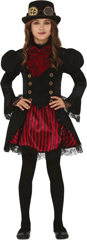 Fiestas Guirca Gothic Verkleedjurk Meisjes Zwart - Maat 146 (10-12 Jaar)
