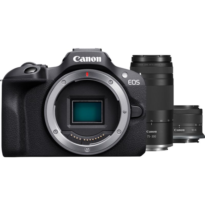 Canon EOS R100 + RF-S 18-45mm F4.5-6.3 IS STM + RF 75-300mm F4-5.6 MILC Zwart