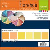 Vaessen Creative Cardstock - Geel - 30,5 x 30,5 cm - 24 vellen - Textuur - 216 g