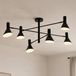 Nola Milia Plafondspot Zwart E14 6 Lampen Metaal