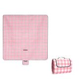 Oak & Tea Picknickdeken, waterdicht, 200 x 200 cm, opvouwbaar, rood-witte plaid
