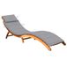 VidaXL Lit de jardin avec table et coussin acacia massif
