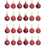 Kerstballen, 12 stuks, 30 mm, onbreekbaar, kerstversiering om op te hangen, glanzend, mat, glinsterend