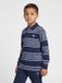 Hummel hmlJR LOOSE STRIPED POLO L/S Kinderpolo met lange mouwen Katoen Unisex 104 DRESS BLUES
