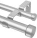 Double tringle à rideaux, extensible, argent, 80-365 cm