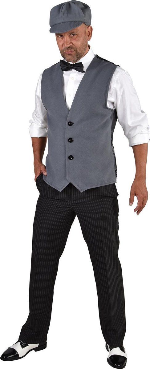 Magic by freddy Gilet 20's Polyester Zwart/grijs Maat Xs/s 2-delig