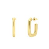 Lucardi Dames Goldplated oorbellen Rosalie - Oorbellen - Cadeau - Staal - Goudkleurig