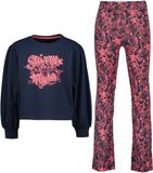 Vingino Winna Meisjes Pyjama Dark Blue Katoen/Elastaan Maat 134-140