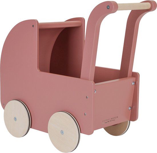 Little Dutch Poppenwagen FSC incl. Textiel - Hout - Roze