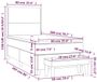 vidaXL Boxspring met matras stof zwart 90x200 cm