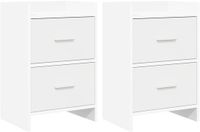 vidaXL Nachtkastjes 2 st Wit 40 x 30 x 60 cm Bewerkt hout