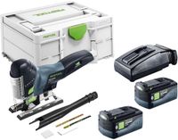 Festool CARVEX PSC 420 EB-Basic accu pendelzaag 18 V 120 mm borstelloos + 2x accu 5,0 Ah + oplader + Systainer