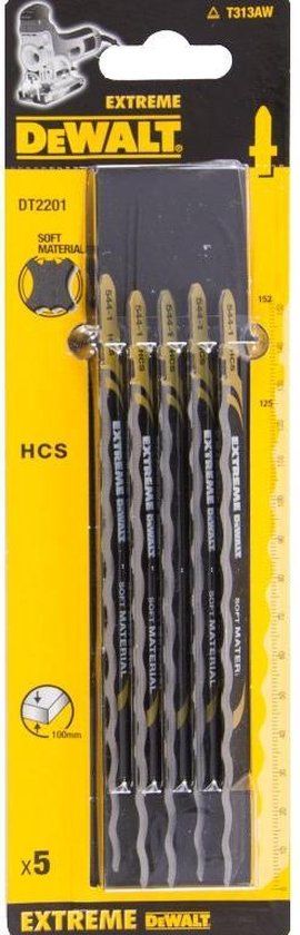 DeWALT DT2201 Decoupeerzaagblad - Zacht materiaal - 5 stuks