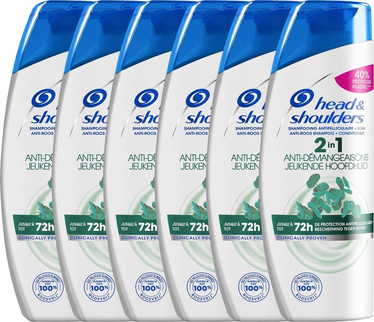 Head & Shoulders Jeukende Hoofdhuid 2-in-1 - Voordeelverpakking 6 x 270 ml - Anti-roos Shampoo