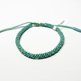 Wristin Tibetaanse armband geweven blauw/groen