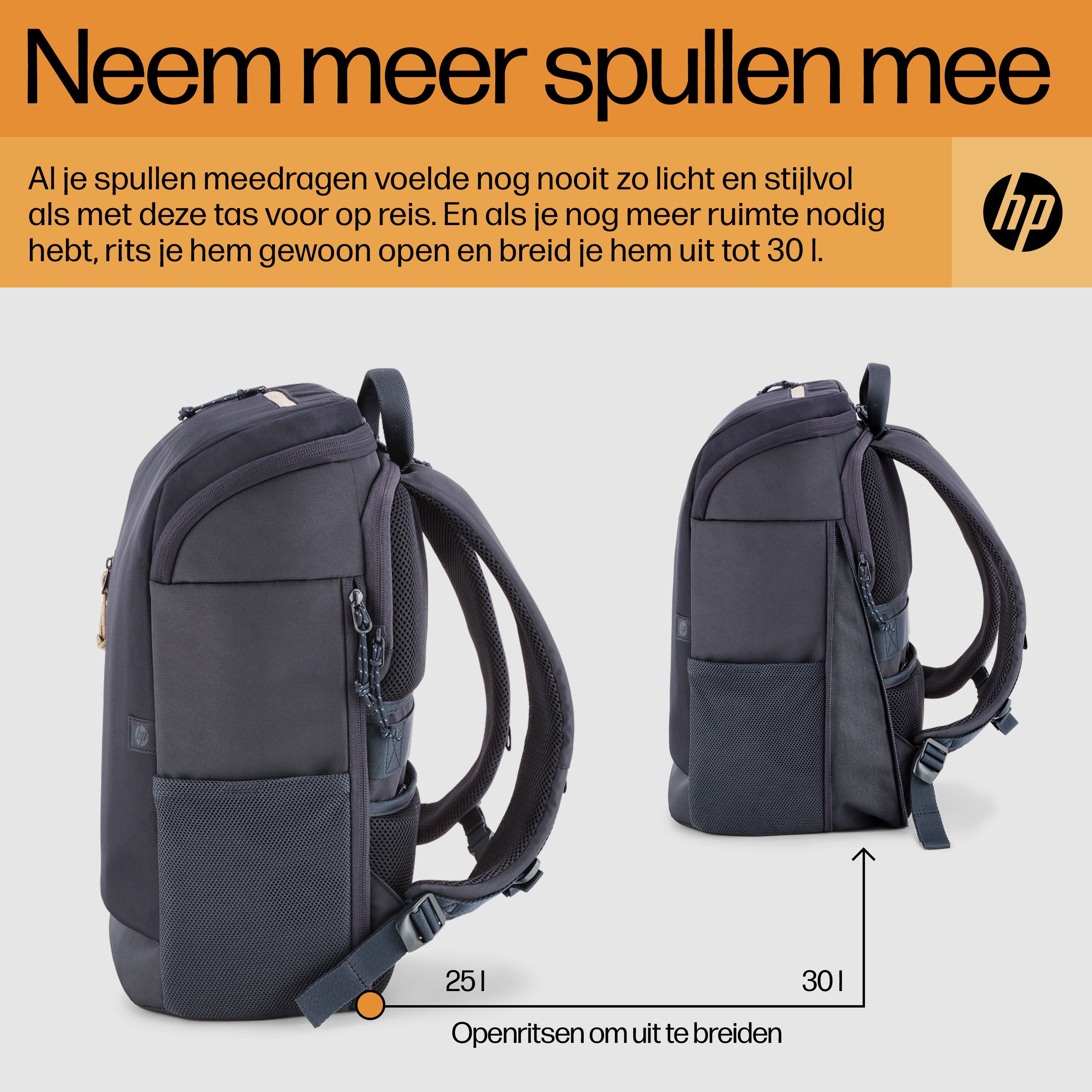 HP Travel 15.6" Laptop Backpack - 25L - Iron Grey