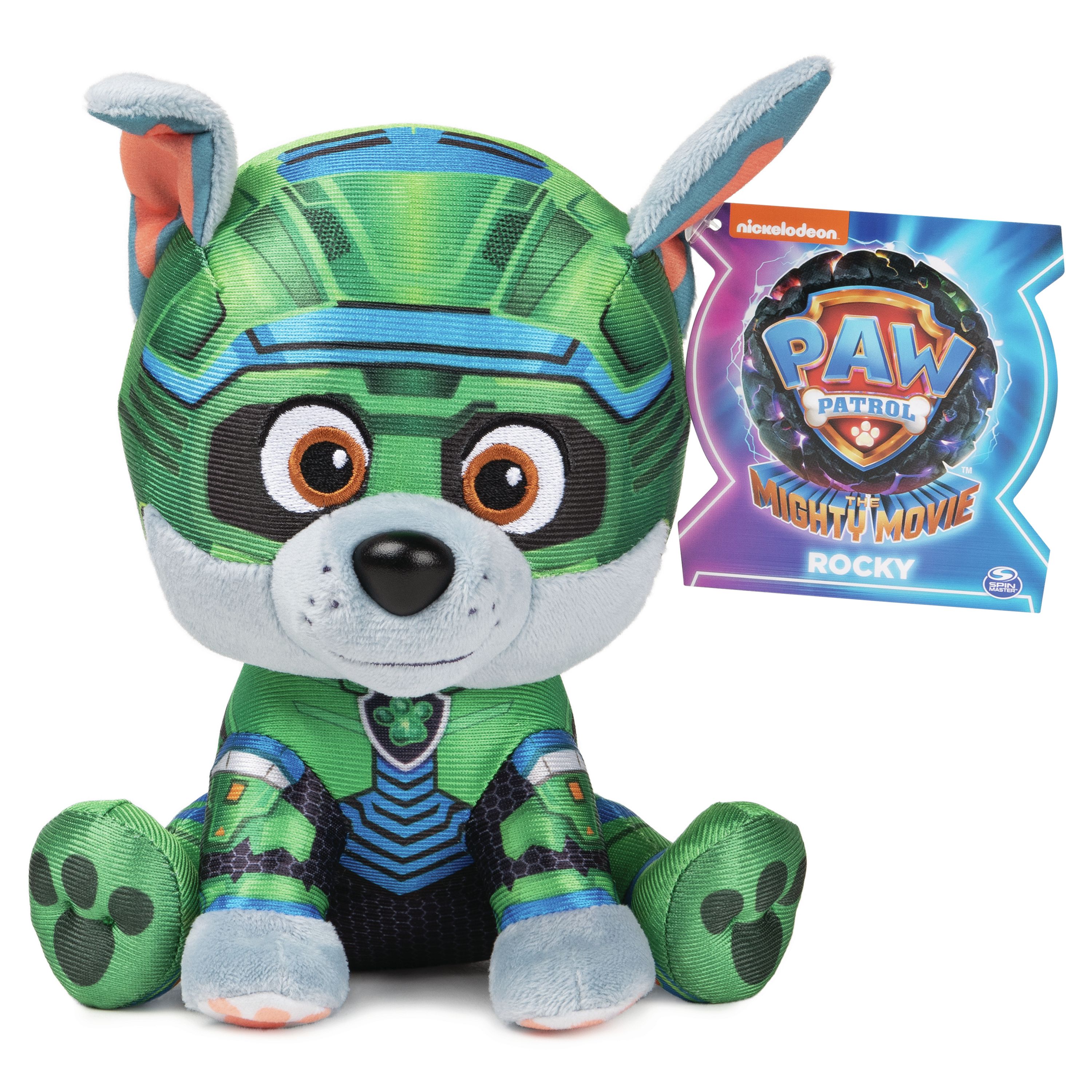 Spin Master GUND PAW Patrol The Mighty Movie - Rocky Knuffeldier van 15 cm