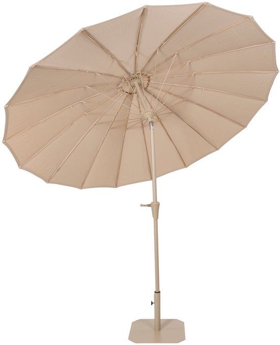 Zuiver Sunshine Parasol Set inclusief Parasolhoes en Parasolvoet Brown Rice Beige