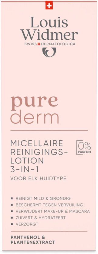 Louis Widmer Purederm 3-In-1 Micellaire Reinigingslotion - 200 ml
