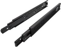 SOTECH 1 Paar (2 stuk) Volledig uitschuifbaar Ladegeleider KV3-45-H45-L350-NF Lengte 350 mm Draagkracht 45 kg Zwart