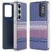 Samsung Étui à rabat Smart View Galaxy S26 FE, motif à carreaux, avec emplacement pour carte - Violet