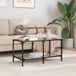 Maison Exclusive - Table basse avec plateau en verre, noir, 78,5 x 40 x 40 cm, acier