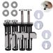 Set de fixation universelle pour abattant de toilette - Acier inoxydable avec déverrouillage rapide