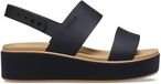 Crocs Brooklyn Matte Wrap Low Wedge Dames Sandalen Zwart