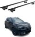 OMAC Porte-bagages en aluminium, certifié TÜV, pour Citroën C5 Aircross 2018-2025, pour barres de toit standard, rainure en T, charge maximale 90 kg, 2 serrures, noir
