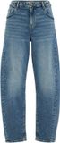 WE Fashion Dames Tapered Fit Broek Blauw Katoen Maat 26