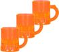 Merkloos Shotglas - 12x stuks - fluor oranje - UV - 2CL - met handvat - pul shotje - Koningsdag
