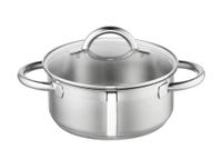 Schulte-Ufer 65009-20 braadpan met glazen deksel, 20 cm, roestvrij staal