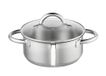 Schulte-Ufer 65009-20 braadpan met glazen deksel, 20 cm, roestvrij staal