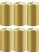 Enlightening Candles 6x Metallic gouden cilinderkaarsen/stompkaarsen 6 x 10 cm 36 branduren