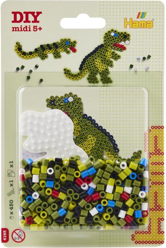 Merkloos Hama - Strijkkralen - Dino Mini Set - 450 Delig