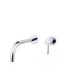Wiesbaden Slim wastafelkraan - inbouw - voorsprong 20cm - met inbouwdeel - zonder waste - chroom sw440381/sw440387