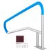 Latios Barre de piscine - Support d'entrée en Inox avec plaque de fond - Dimension 139,5 x 81 x 10 cm - Housse de poignée antidérapante - Matériel de fixation inclus - Intérieur/Extérieur - Pour piscine et spa
