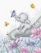 Luca-S BORDUURPAKKET ELEPHANT WITH BUTTERFLY - LUCA-S (B1183) - telpatroon om te borduren
