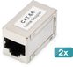 Digitus DN-93905-2 RJ45, boîtier (connecteur) Nombre de pôles (capteurs) 8 Argent 2 pièce(s)