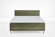 Atlantic Home Collection Boksbed inclusief rooster en binnenveringmatras, hout, olijfgroen, 180 x 200 cm
