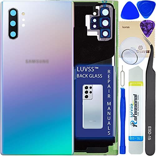 LUVSS Vervanging voor Samsung Galaxy Note 10+ Plus SM-N975F N976F Achterglas Met Camera Glas Lens + Reparatie Handleiding DIY Tools Kit (Aura Glow) - 0606825142774
