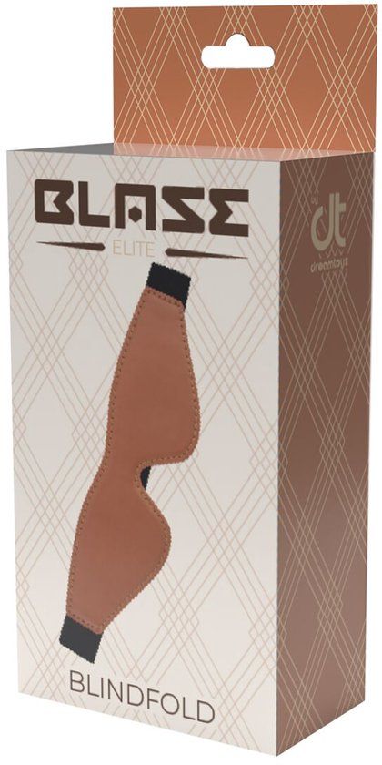 Dreamtoys Blaze elite Mask Cognac Vegan leren Blinddoek - Bruin