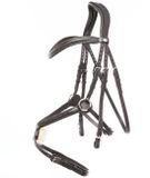 Kavalkade Mexicaans anatomisch hoofdstel Everado Zwart Leer/Rubber Full
