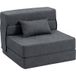 Canapé convertible en matelas, sofa-lit mousse, coussins inclus, gris anthracite