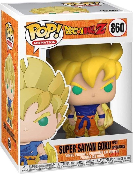 Funko Pop! Animation: Dragonball Z - Super Saiyan Goku (First Appearance) Figure #860