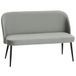 HOMCOM Sofa 2-Sitzer kleine Couch 127 cm Polstersofa mit Samtoptik, geschwungene Rückenlehne, modernes Loungesofa für Wohnzimmer, Schlafzimmer, kleine Räume, Grau