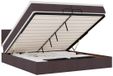 vidaXL Lit coffre avec matelas et LED 200x200cm Tissu Marron foncé