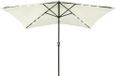 Maison Exclusive Parasol avec éclairage LED et mât en acier, blanc sable, 2x3 mètres