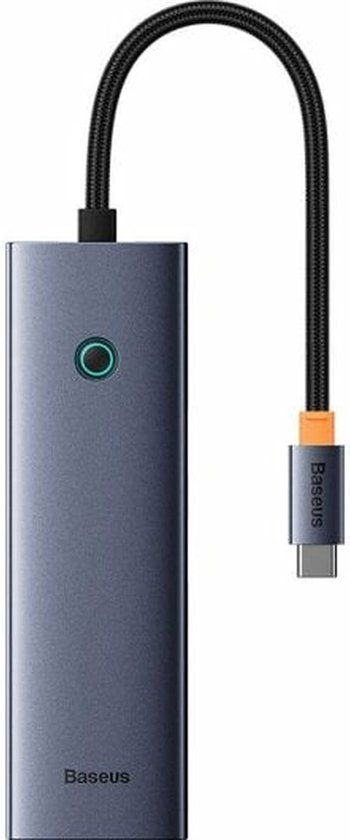 Baseus UltraJoy 6-Port USB 3.2 Gen 1 (3.1 Gen 1) Type-C Hub - Grijs
